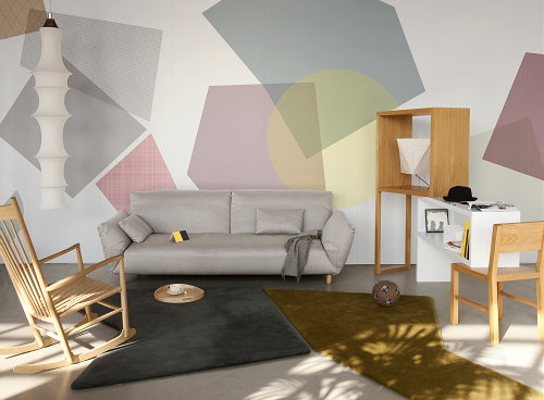 Woontrend Graphical - Grafisch Wonen Interieur Trends voor Vloer & Wandbekleding - Pretty Pastel Interieur Trend LEES MEER... (Foto Perscentrum Wonen  op DroomHome.nl)