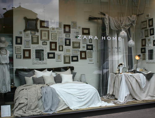 Zara Home Woonaccessoires Collectie - Zara Home Slaapkamer Etalage LEES MEER.. (Foto Zara Home Milaan  door DroomHome.nl)