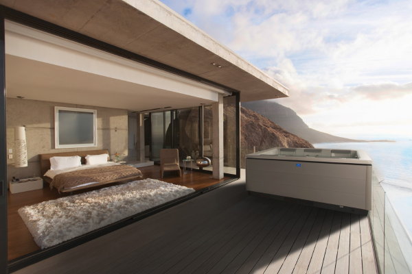 Outdoor Whirlpools van Villeroy & Boch – MEER Baden… (Foto Villeroy & Boch  op DroomHome.nl)