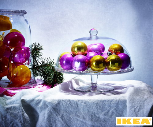 Kerst Trends 2013: Ikea Kerst Collectie 2013 in 4 Sfeervolle Kerst Thema: Kerst & Kitsch  - Oogverblindende Kerst Kleurencombinaties van Geel & Roze – Kerstballen en Kerstversiering. - MEER Kerst … (Foto Ikea Kerst 2013  op DroomHome.nl)