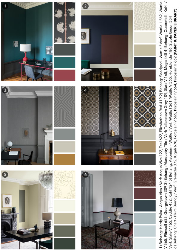 Stijlvolle werkplek thuis met verf & behang van Paint & Paper Library – 6x thuis werkplek inspiratie (Foto Paint & Paper Library  op DroomHome.nl)