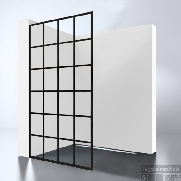 De mooiste badkamers vind je thuis – Inloopdouche / douchewand Best Design Black Screen. (Foto Badkamerdepot.be  op DroomHome.nl)