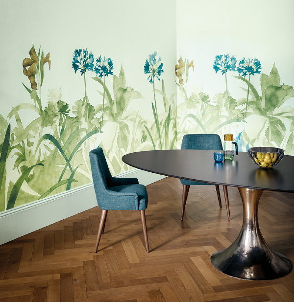 Tresco Collection behang Aloe Walk Glass van Paint & Paper Library, design Hugo Dalton (Foto Paint & Paper Library wallpaper  op DroomHome.nl)