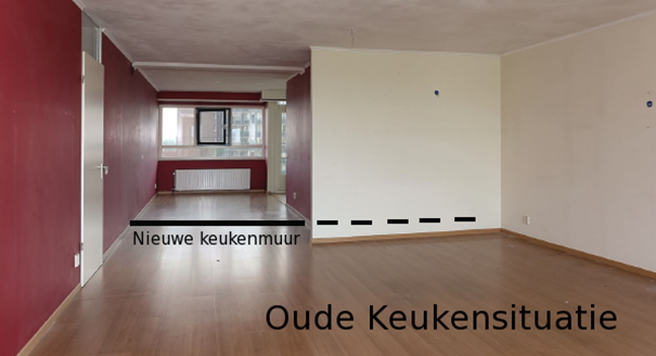 Project nieuwe keuken – blog 1: Plan - Nieuwe muur in de woonkamer. (Foto DroomHome.nl)