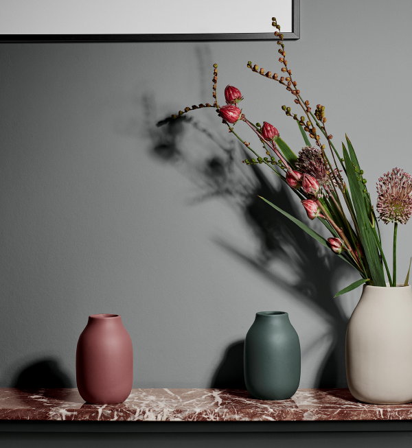 Blomus vaas Colora – porseleinen matte vaas (Foto Blomus  op DroomHome.nl)