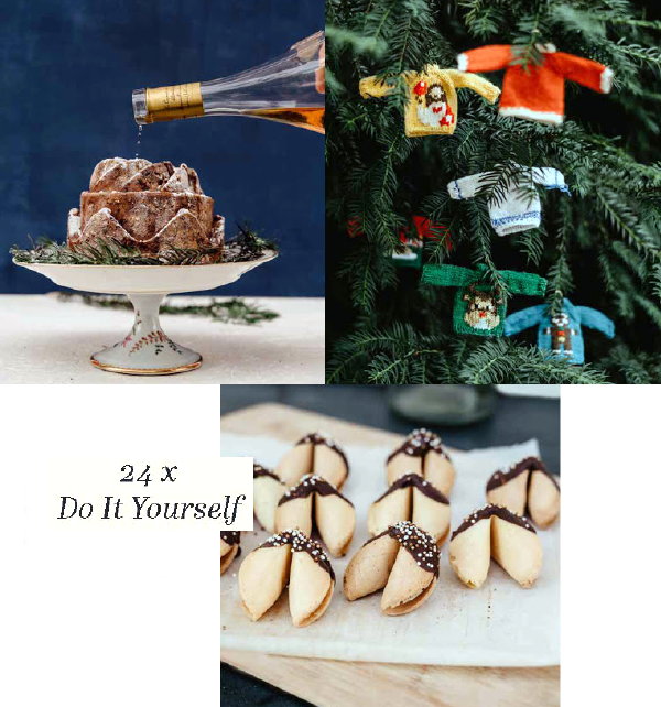 Do it yourself adventskalender met 24 zelfmaak DIY projecten en kerst knutselen: kersttruitjes breien, kerstcake maken en nog veel meer (Foto Uitgeverij Snor  op DroomHome.nl)