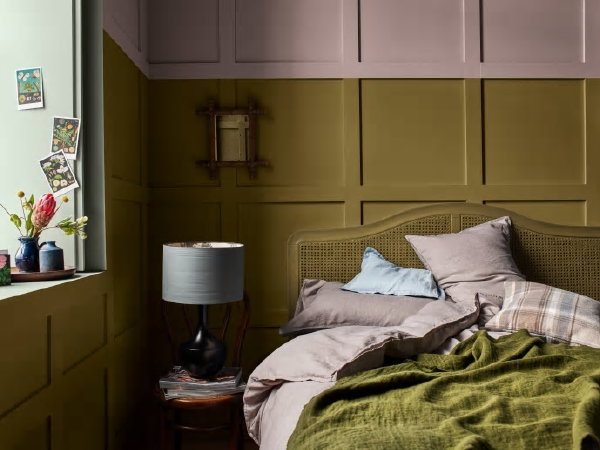 Flexa kleur trend 2020: Home for Creativity in de slaapkamer (Foto Flexa  op DroomHome.nl)