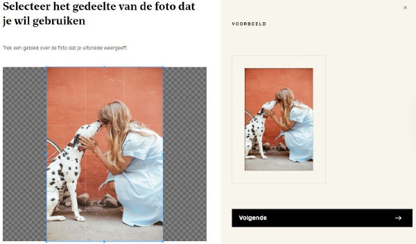 Je foto inlijsten met de leuke Print en Frame gadget: eerst je foto selecteren (Foto Verno.com  op DroomHome.nl)