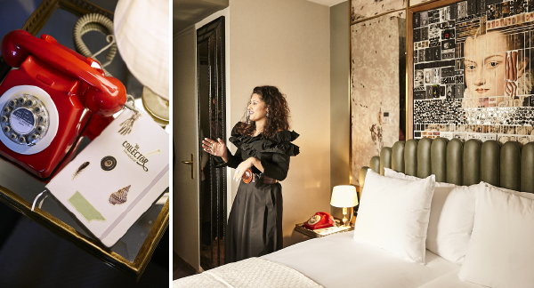 The Collector hotel Den Haag – Hotelkamer in de stijl van vintage uit de jaren ’50 en ’60, plus klassiek en modern luxueus design (Foto Kiki Reijners, Hotel The Collector  op DroomHome.nl)