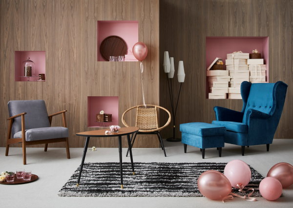 Ikea 75 jaar – viert feest met de vintage Gratulera collectie. (Foto Ikea  op DroomHome.nl)