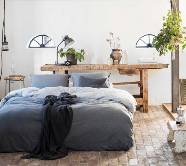 Comfortabele slaapkamer – Dekbedovertrek Walra 100% katoen jersey casual beauty grijs (Foto Walra  op DroomHome.nl)