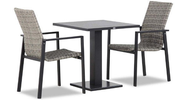 Tuinmeubelen inspiratie: Tuinset en bistroset Upton van aluminium en wicker, van Garden Collections (Foto Garden Collections, Tuinmeubelshop.nl  DroomHome.nl)