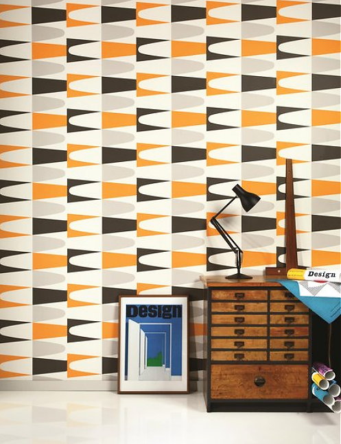 Behang Trends 2014: Vintage Behang – Hemingway Behang Collectie i.s.m. Graham & Brown – Carnival  Wallpaper, Behang met Kleurige Grafische Prints – MEER Behang… (Foto Graham & Brown Wallpaper  op DroomHome.nl)