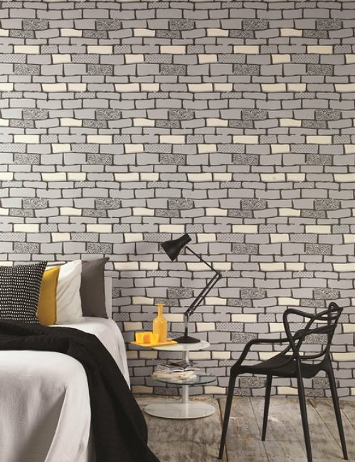 Behang Trends 2014: Vintage Behang – Hemingway Behang Collectie i.s.m. Graham & Brown – The Wall  Wallpaper, Behang met Bakstenen Effect – MEER Behang… (Foto Graham & Brown Wallpaper  op DroomHome.nl)