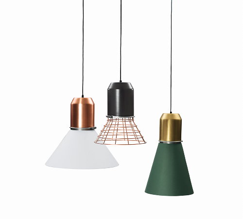 Milaan Beurs - Salone del Mobile Stijlvol Koper & Goud Design - Bell Light Lamp van Sebastian Herkner voor Classicon - MEER Design ....  (Foto Perscentrum Wonen  op DroomHome.nl)
