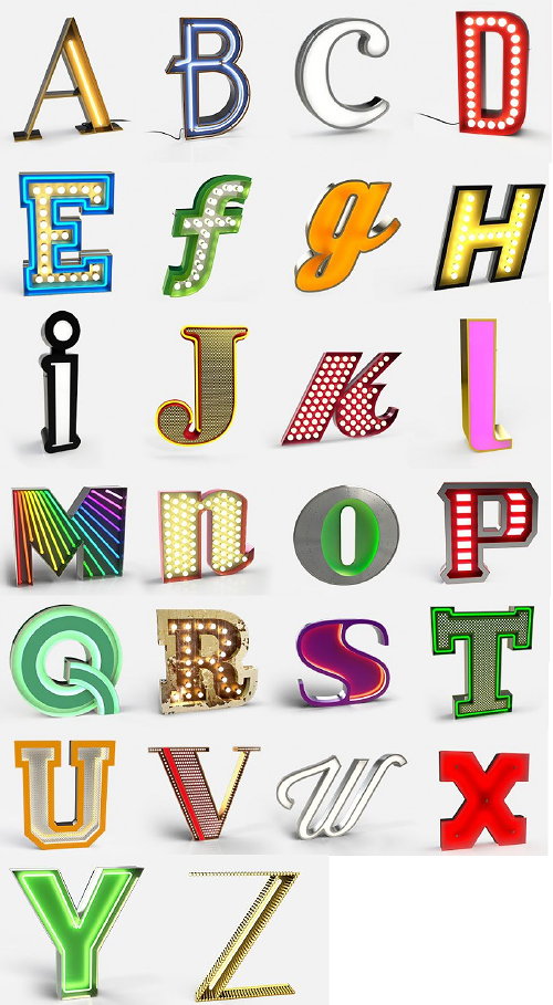Letter Lampen & Verlichting! Typografie: Letters, Cijfers & Symbolen Lampen Marquee Lights van Design Merk Delightfull! Alle Letters van het Alfabet, LEES MEER… (Foto Delightfull Marquee Lights, Perscentrum Wonen  op DroomHome.nl)