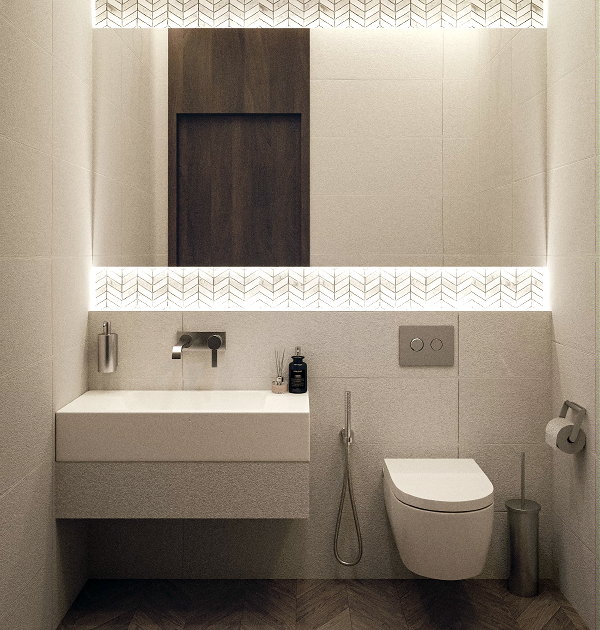 Luxe toiletmeubel met ruime opbergruimte en prachtige wastafelkraan (Foto: Anwar Hakim, Unsplash  op DroomHome.nl)