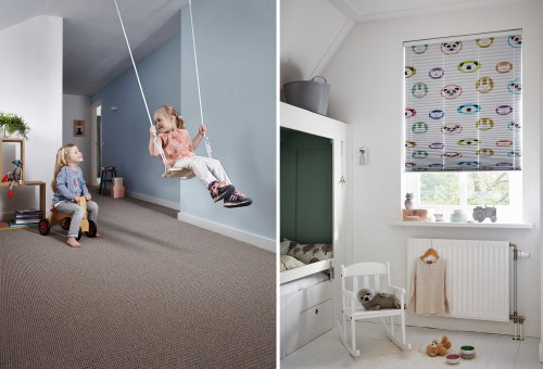 Kinderkamer Trends: Feest in het Bos! – Desso Airmaster Home Tapijt & Luxaflex Plisse Blinds. (Foto Perscentrum Wonen  op DroomHome.nl)