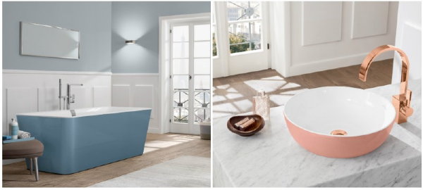 Badkamertrends 2016: Artis Color collectie Baden & Wastafels van Villeroy & Boch. Meer Villeroy & Boch… (Foto Perscentrum Wonen  op DroomHome.nl)