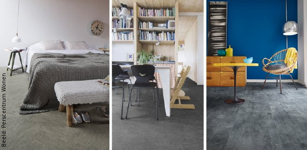 Vloeren trends 2016 – Voetjes op de Vloer! Quick Step Leisteen Dessin, marmoleum by vtwonen, Vinylvloer Steel Rock Oak Moduleo – MEER Vloeren… (Foto Perscentrum Wonen  op DroomHome.nl)