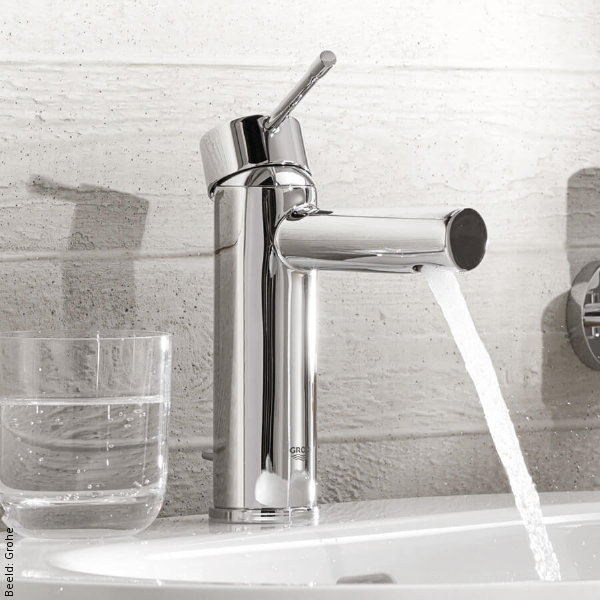 Duurzame en Betrouwbare Sanitair Accessoires – Grohe Wastafelkraan Essence New - Mengkraan.(Foto Grohe  op DroomHome.nl)